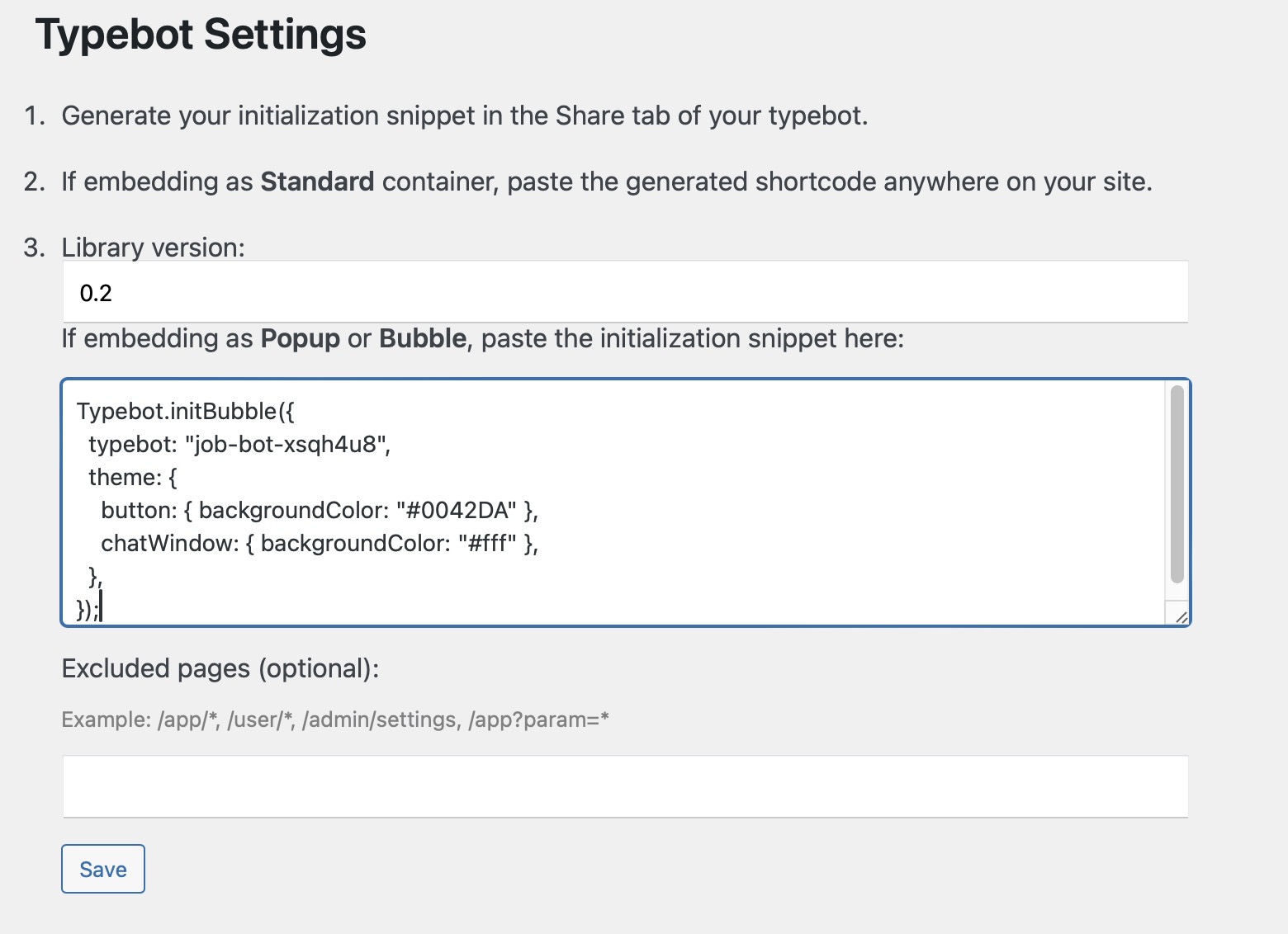 Paste Code Snippet