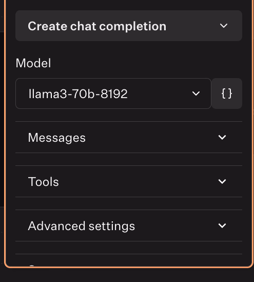 create chat completion ui