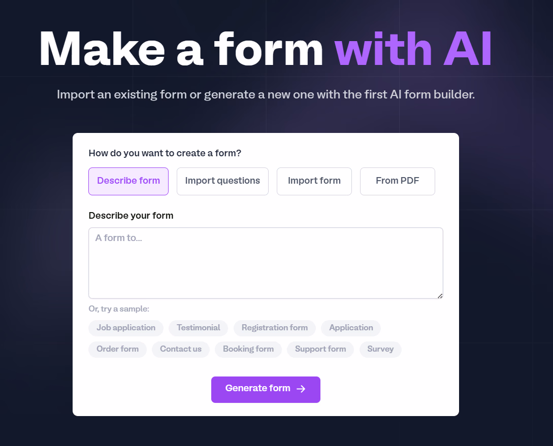 Ai Form Builder Interface