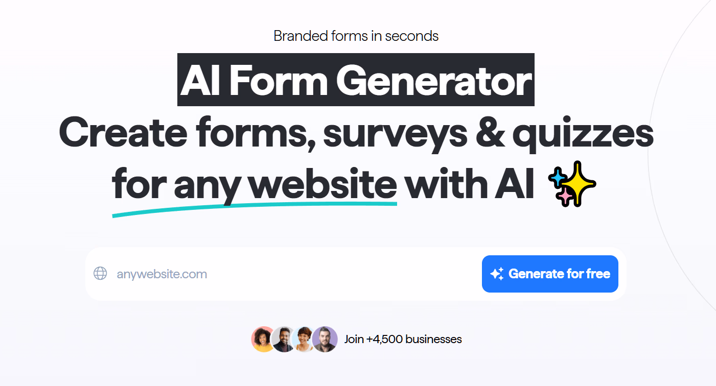 Ai Form Generator Website