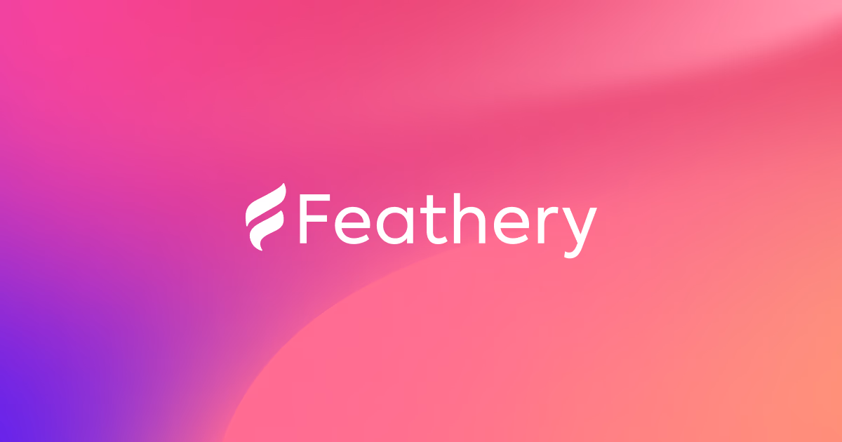 Feathery Logo On Gradient Background
