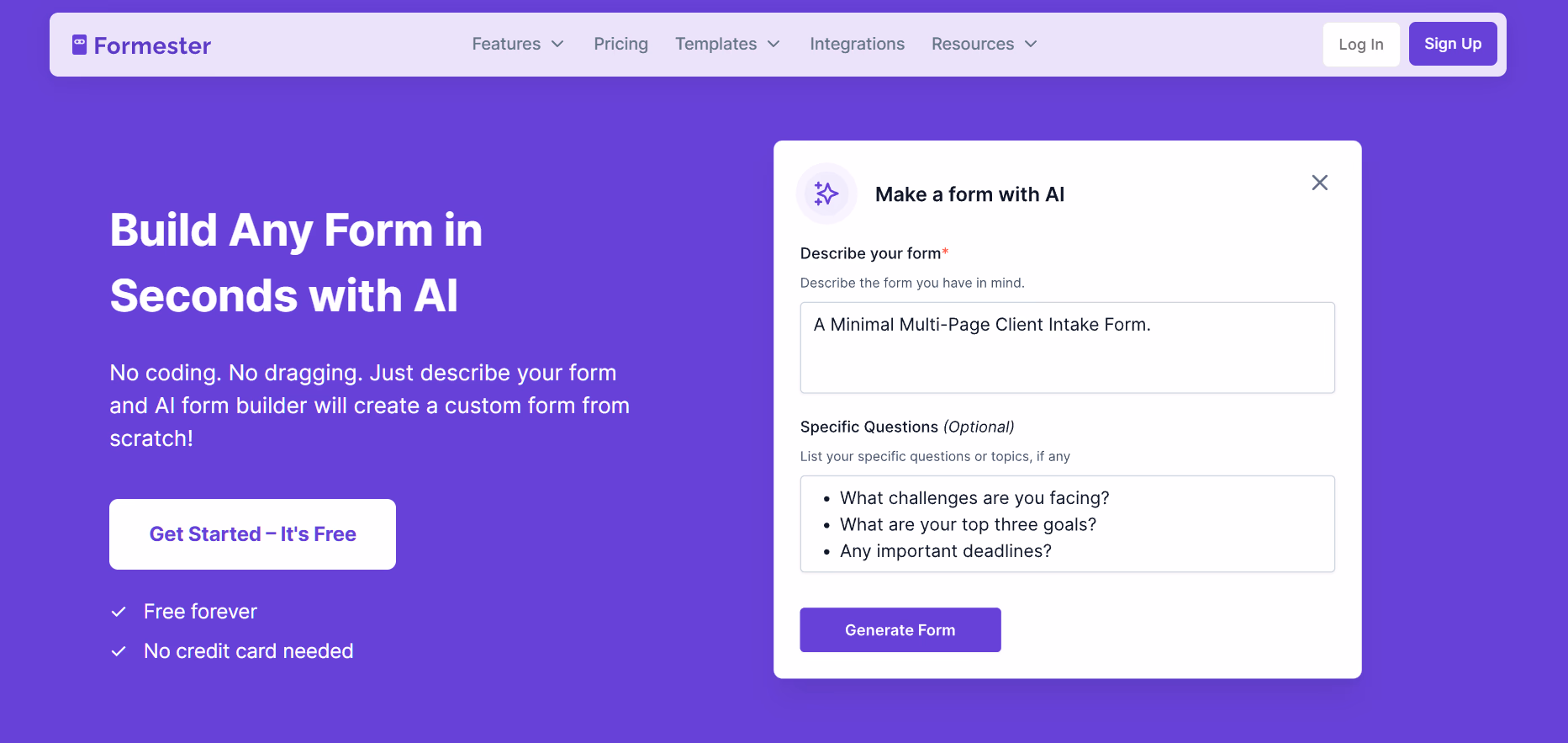 Formester Ai Form Builder