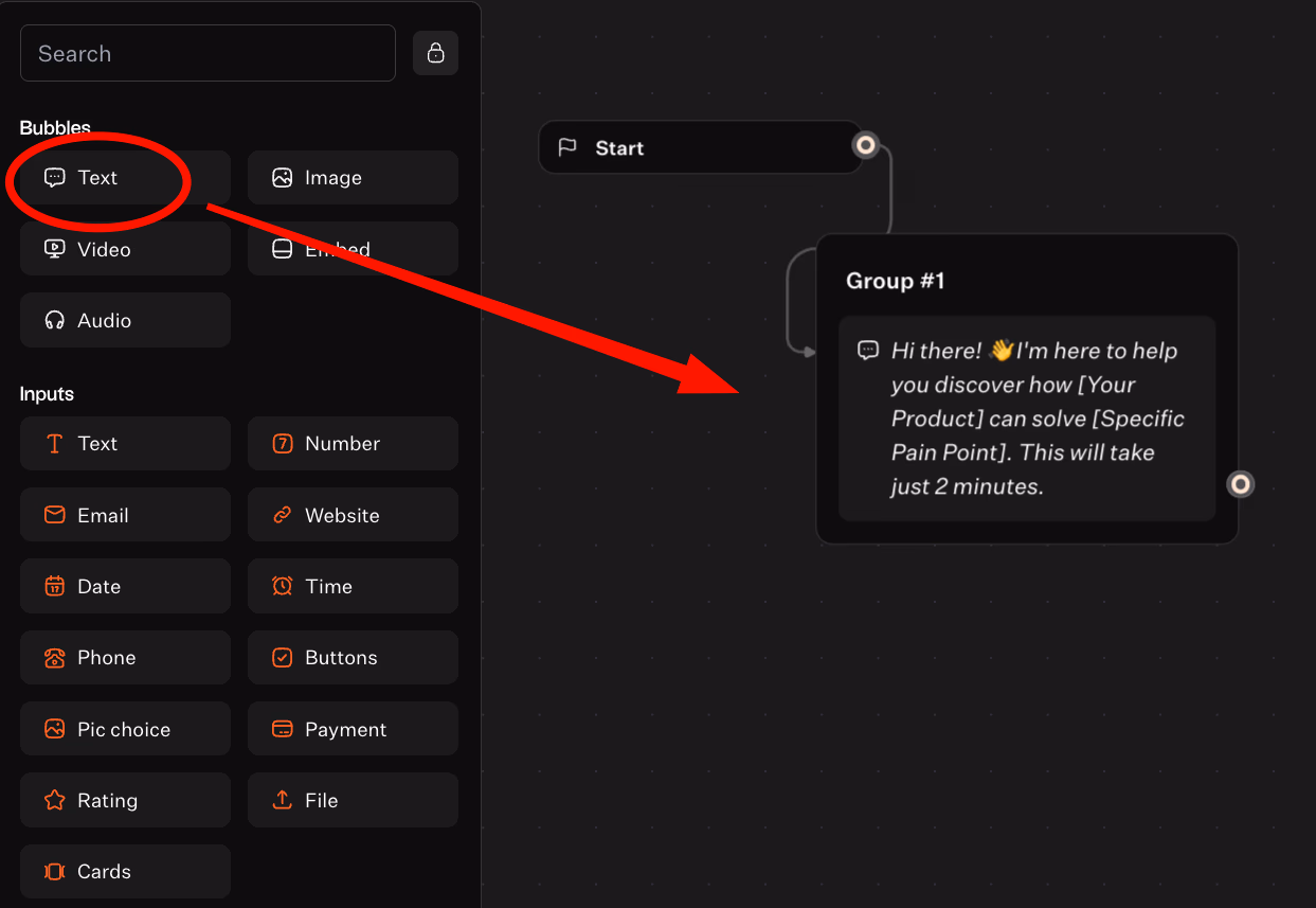 Arrow Pointing To Text