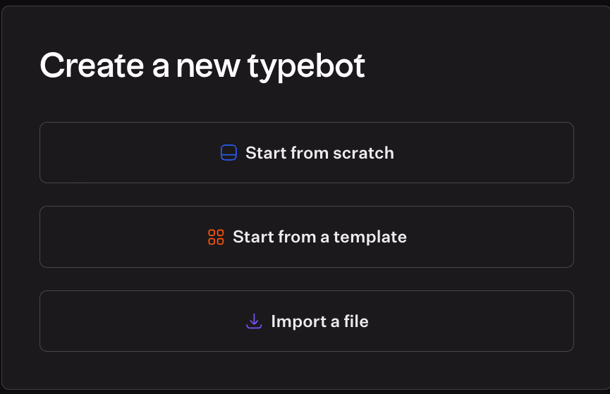 Create A New Typebot