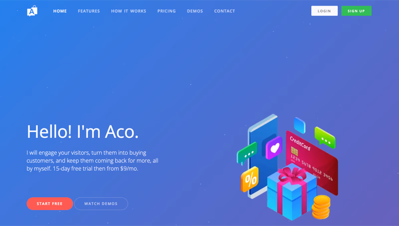 Acobot Website Landing Page