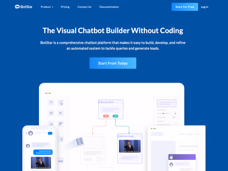 botstar chatbot builder website