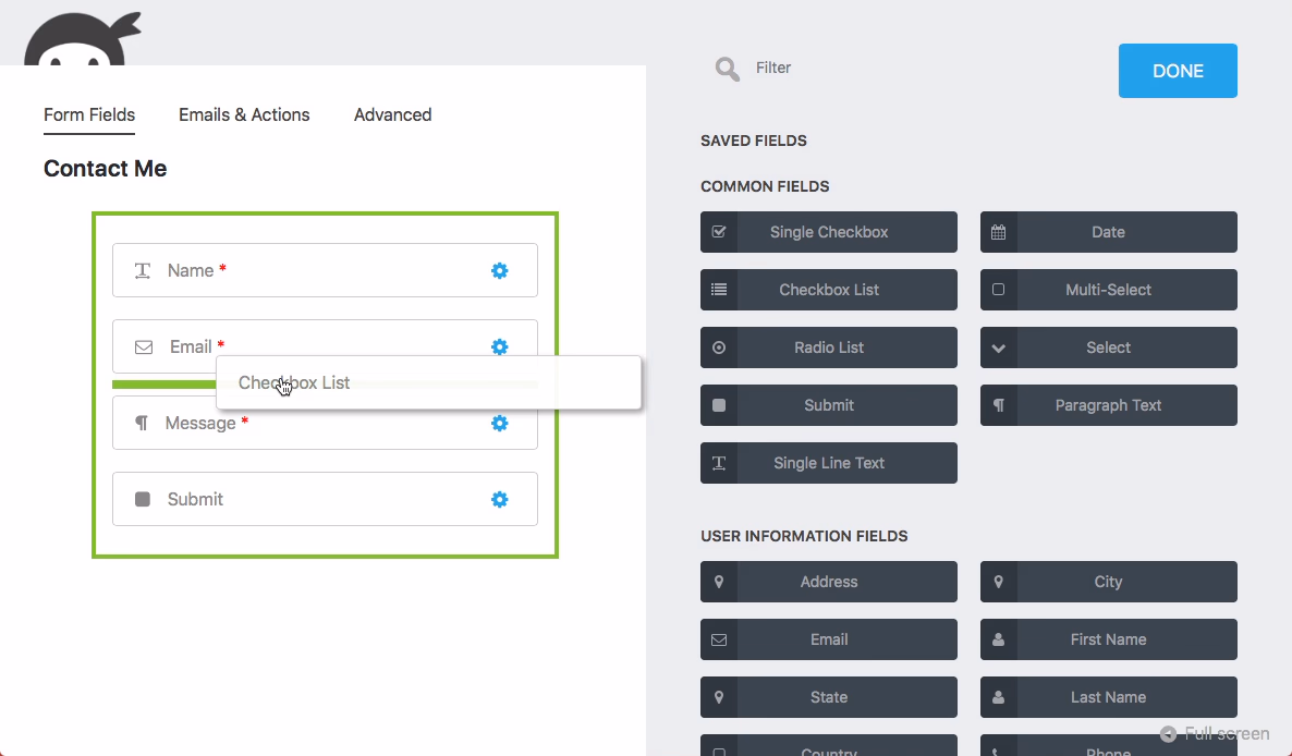 Form Builder Interface