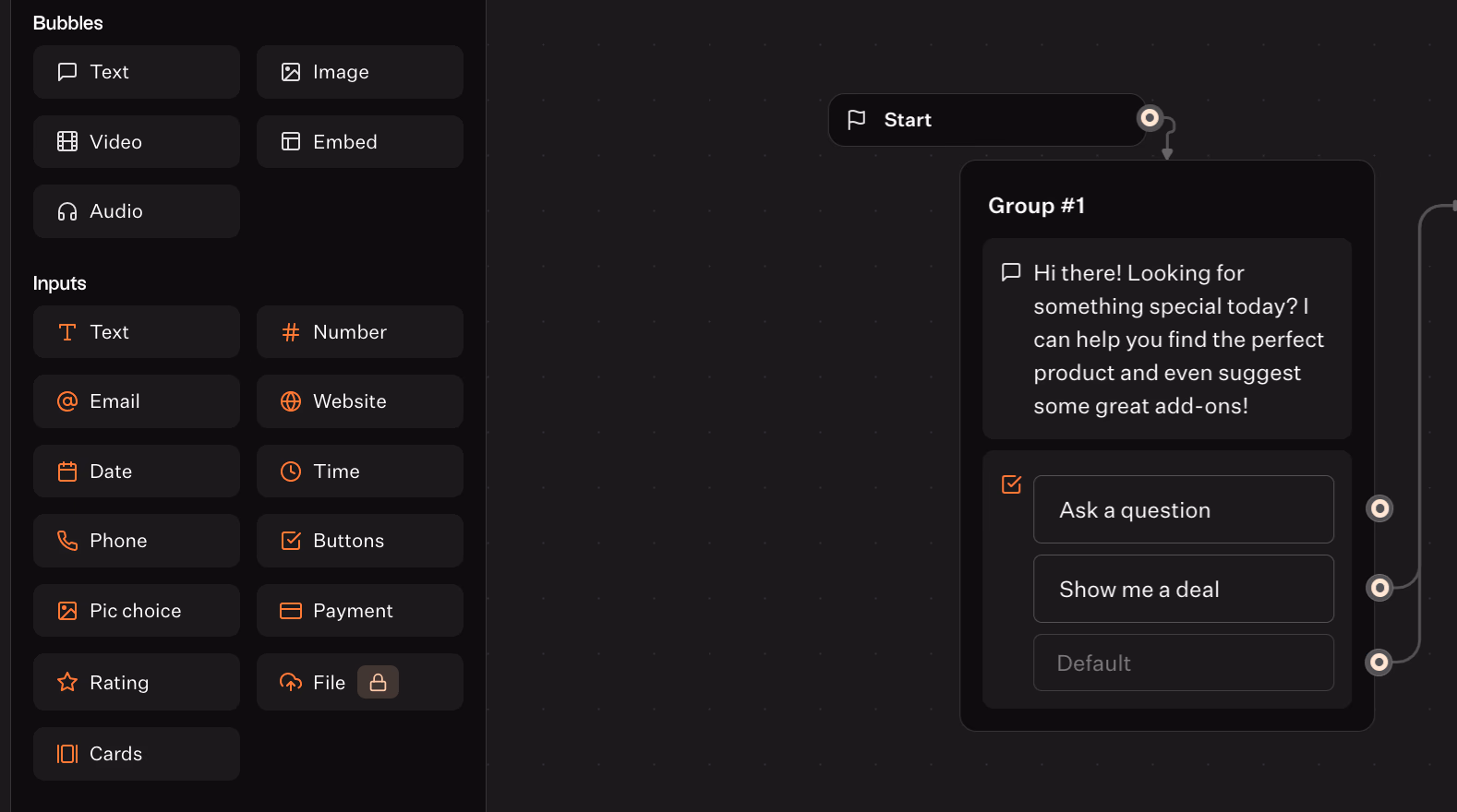 Chatbot Flow Builder Ui