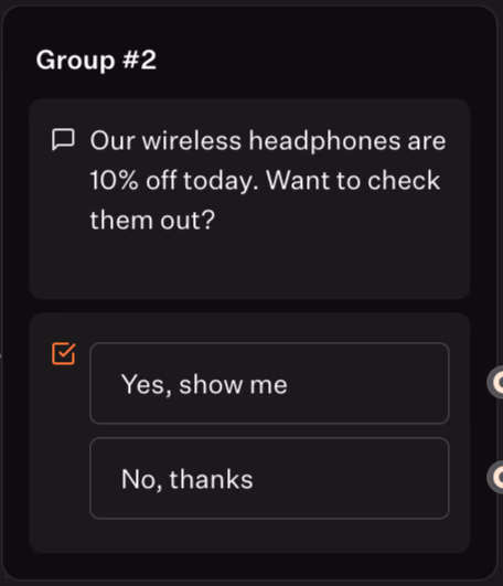 Headphones Sale Prompt Yes Selected