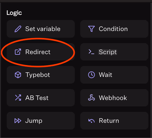 Redirect Logic Button