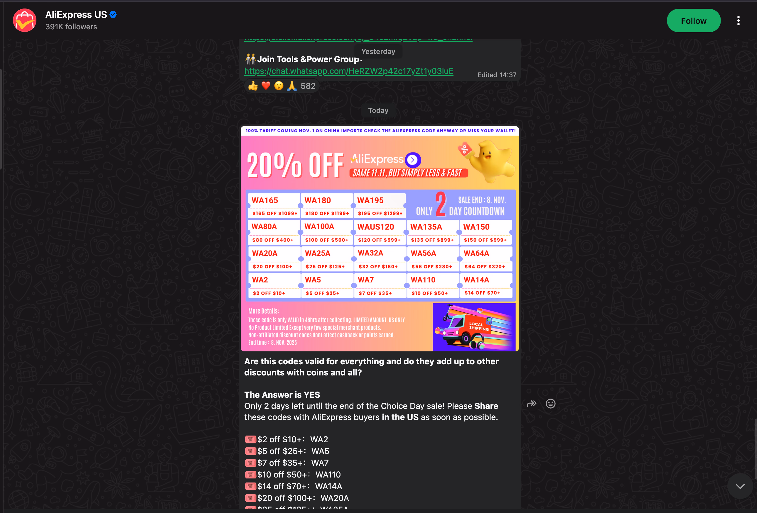 Aliexpress 20 Percent Off Codes