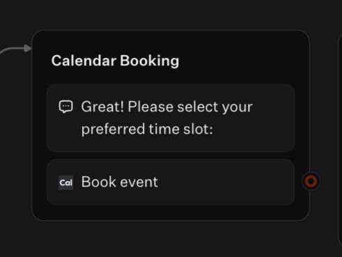 Calendar Booking Event Selection