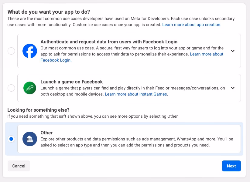 Choose App Function Meta Developers