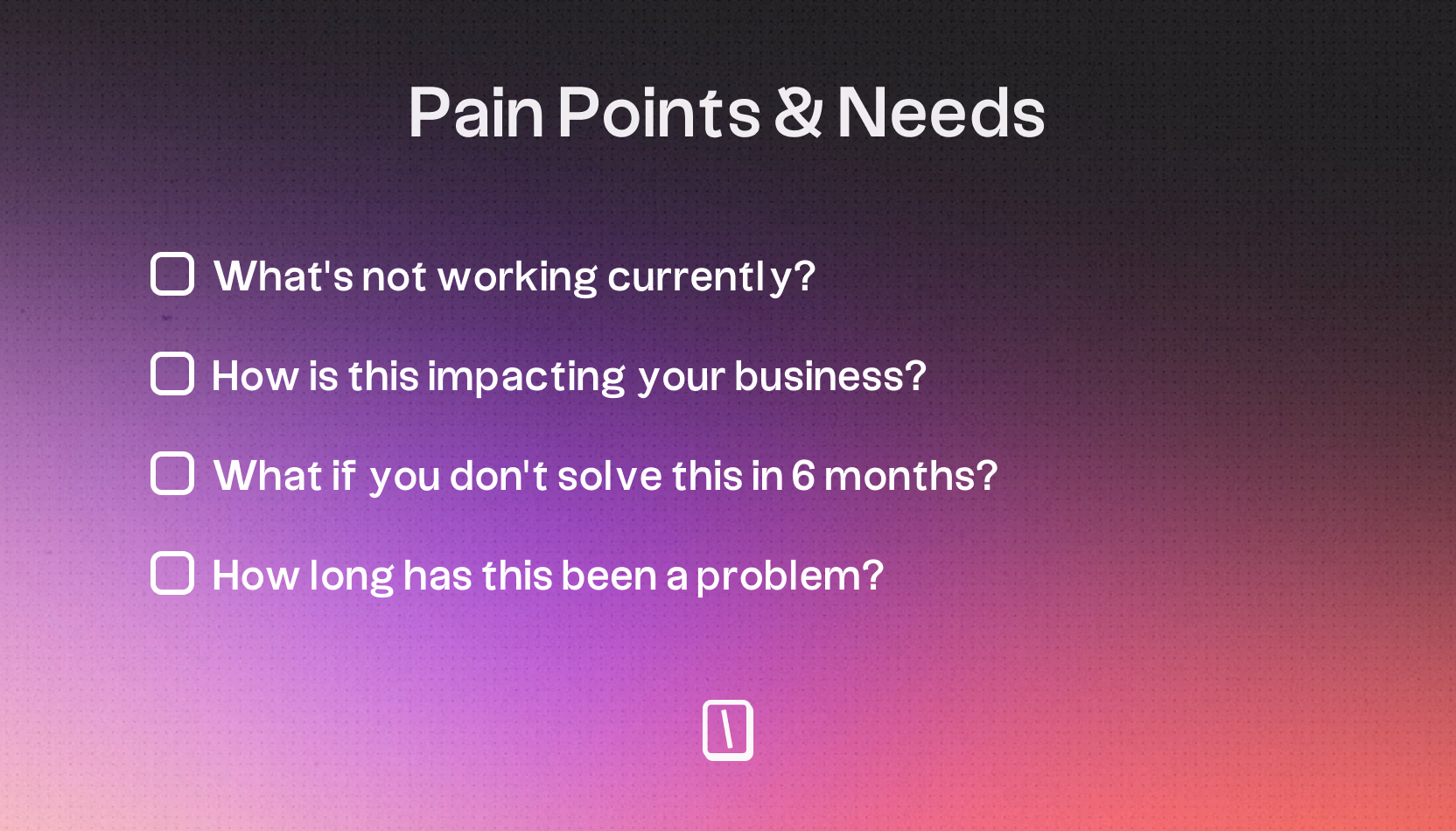 Pain Points And Needs
