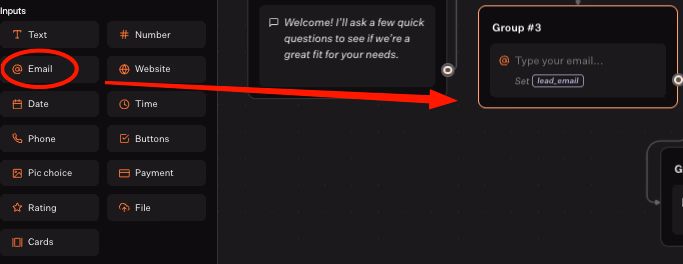 Email Input Selected