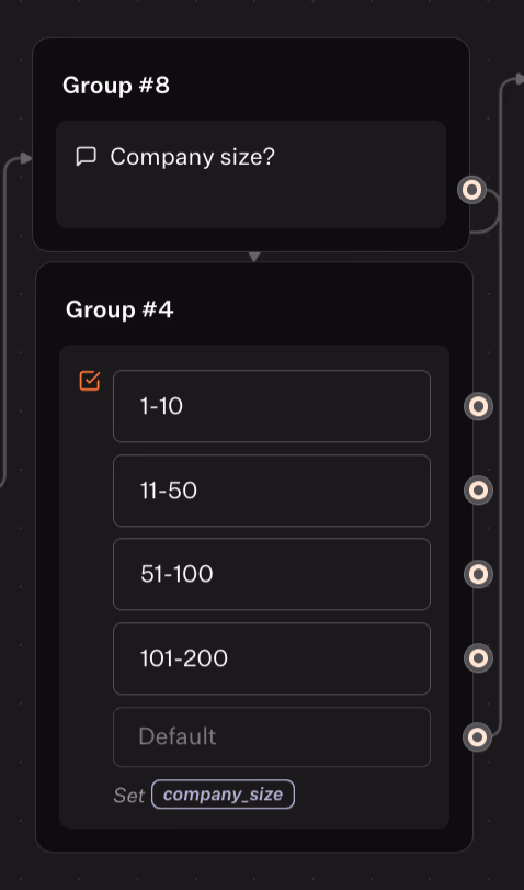 Company Size Options 1 10
