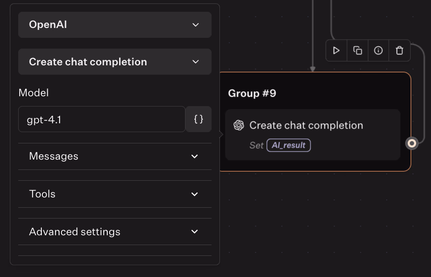 Openai Chat Completion Settings