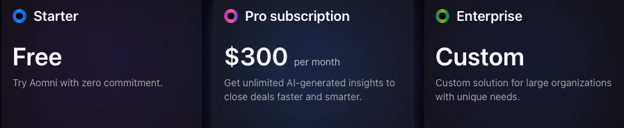 Pricing Plan Comparison Chart