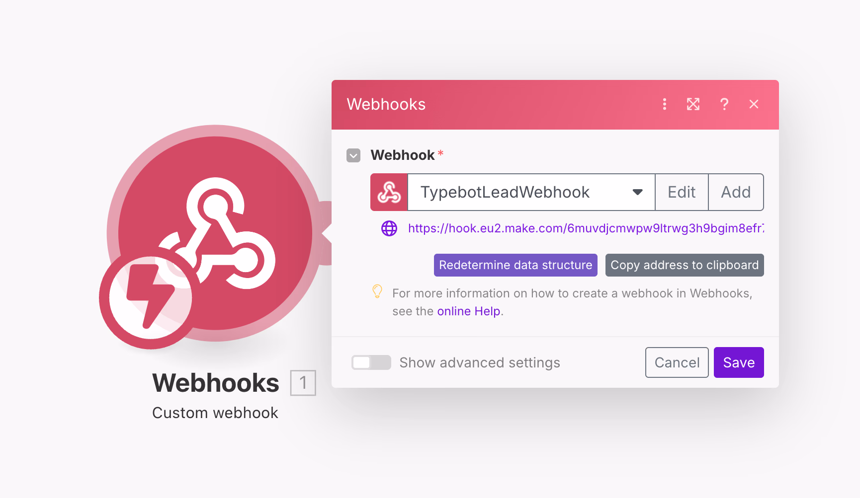 Webhooks Settings Dialog Box